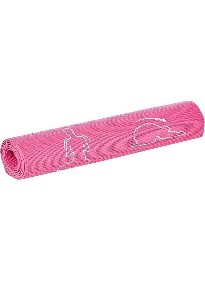 Instructional Yoga Mat Pink P3