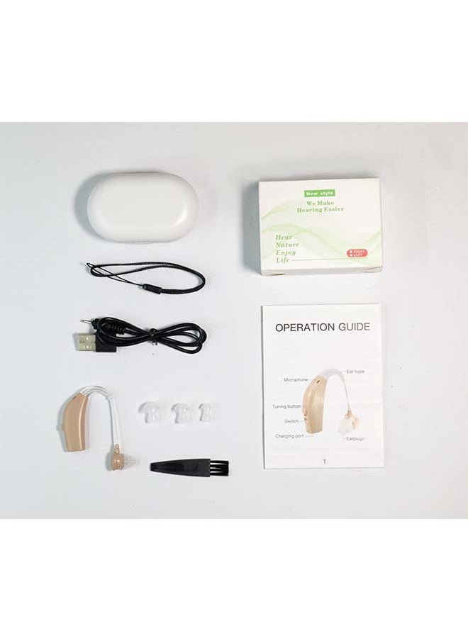 Hearing Aids for Senior, Rechargeable Hearing Aids with Noise Cancelling,Upgraded Hearing Amplifier for Hearing Loss Personal Sound Assist Devices with Volume Control,Black color 1pcs