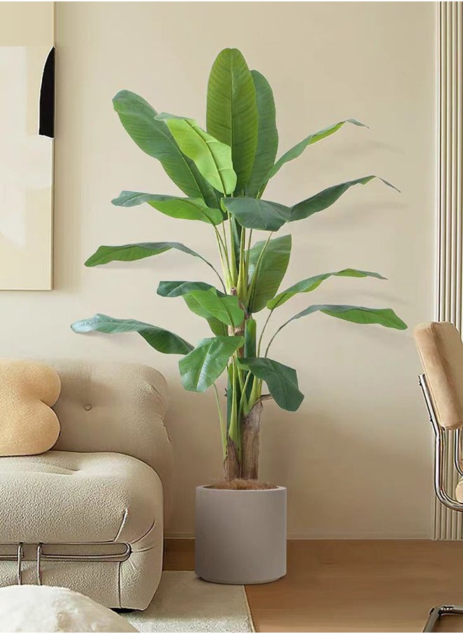 Artificial Tree 180CM Banana Plant for Outdoor,18 Leaves 70.8in Fake Banana Tree for Home Decor,Green,Natural