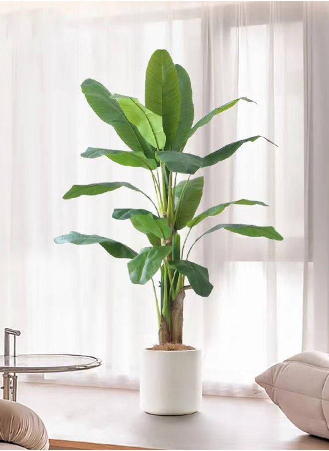 Artificial Tree 180CM Banana Plant for Outdoor,18 Leaves 70.8in Fake Banana Tree for Home Decor,Green,Natural