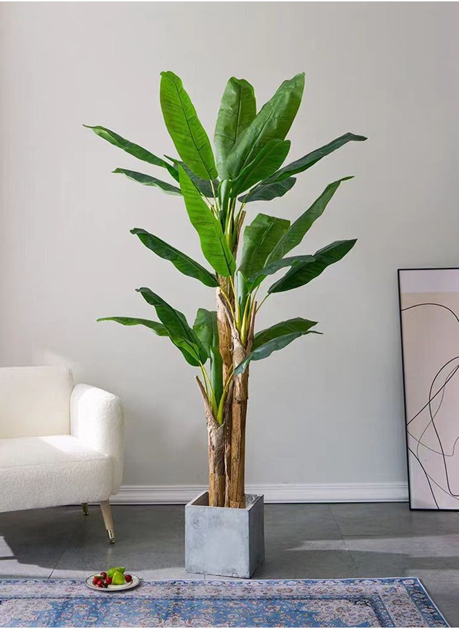 Artificial Tree 180CM Banana Plant for Outdoor,18 Leaves 70.8in Fake Banana Tree for Home Decor,Green,Natural