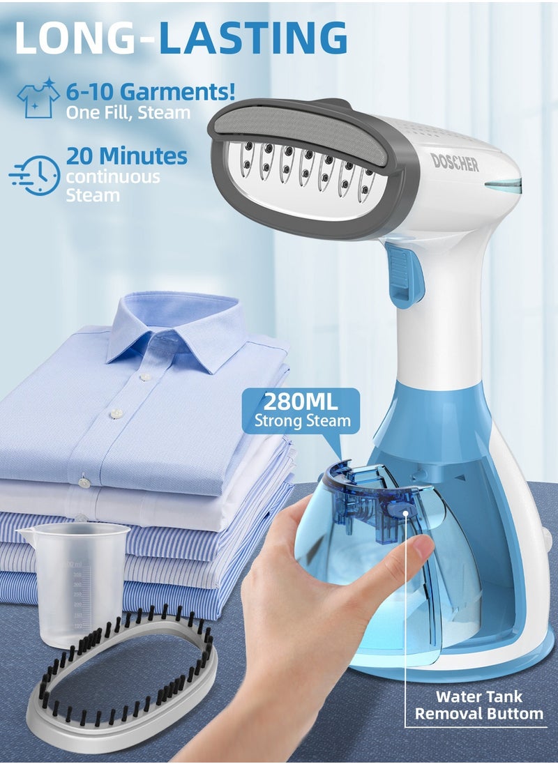 Steam Iron 1500W Handheld Steamer Garment Steamer for Clothes Portable Iron Steam with Strong Penetrating 280ml