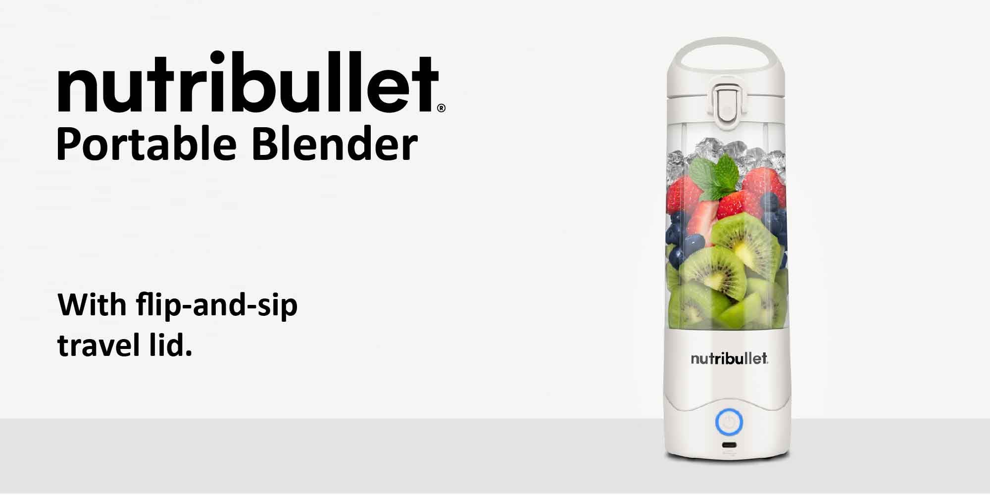 Portable Blender for Protein Shake, Smoothie, Frozen Fruit & Ice, Tritan Plastic, BPA-Free with Handled Sip Lid, USB-C Rechargeable 2200mAh Battery, Dishwasher Safe Parts, 475 ml 100 W BD-BX631A-23 Off White