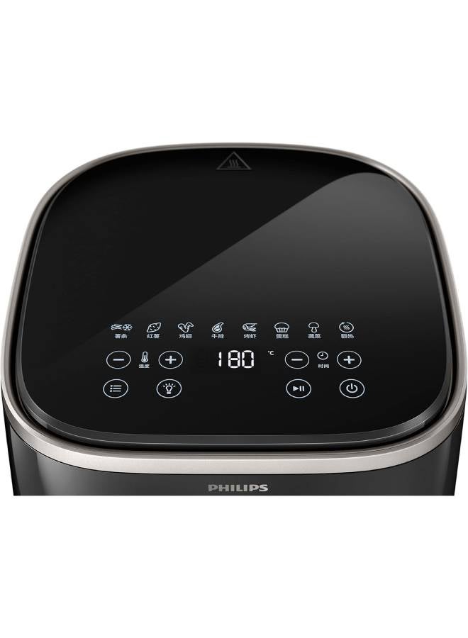 Airfryer XL - 50Hz, 1KGs, See-through Window, Rapid Air Technology, Connected with HomeID APP, 5.6 L 1700 W HD9257/80 Black