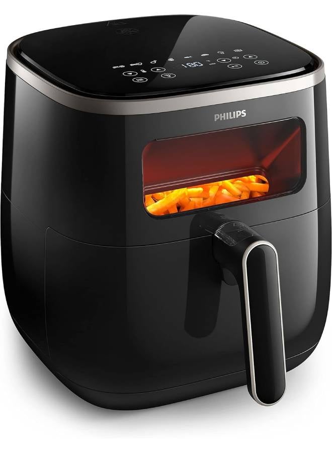 Airfryer XL - 50Hz, 1KGs, See-through Window, Rapid Air Technology, Connected with HomeID APP, 5.6 L 1700 W HD9257/80 Black