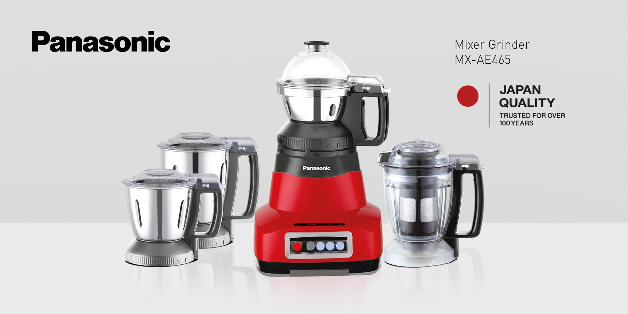 4 Jar Mixer Grinder 8.06 kg 2000 W MX-AE465RTZ Red