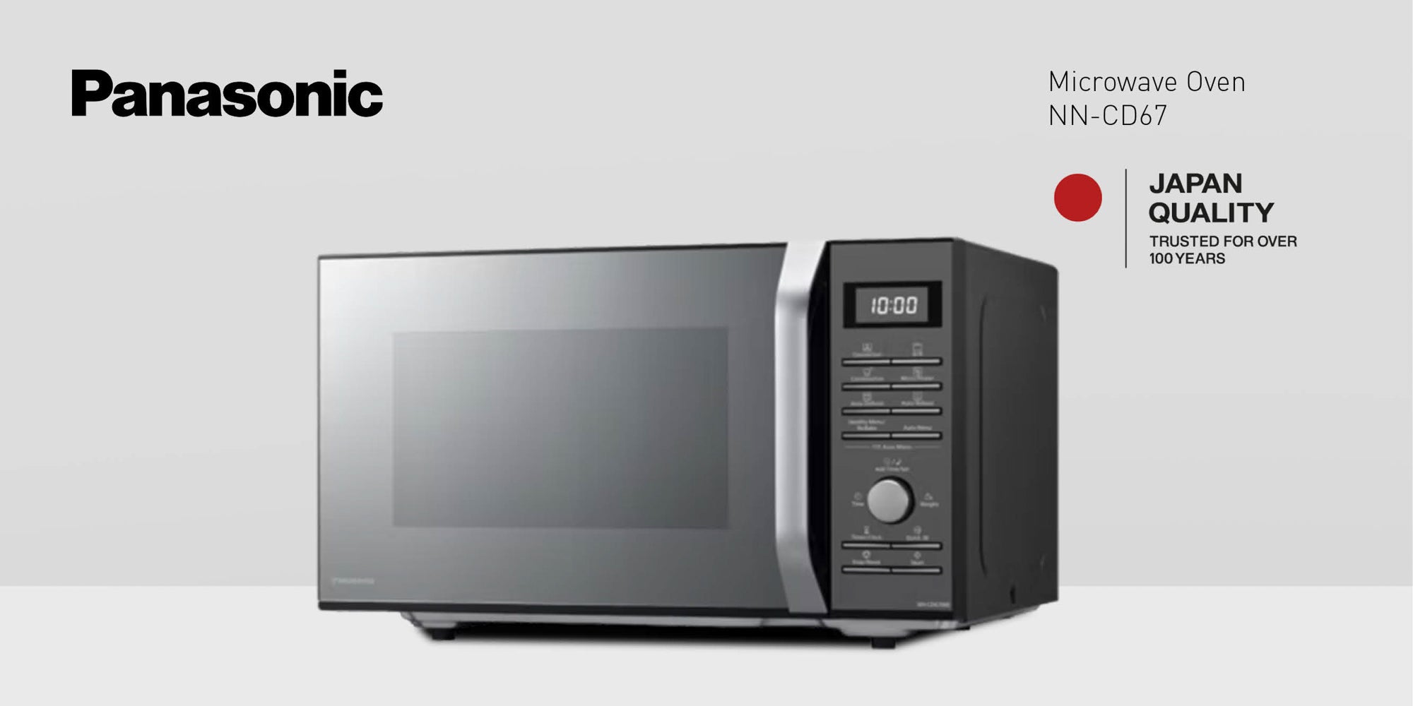 4 In 1 Convection Microwave Oven With Healthy Air Fryer Menus 27 L 900 W NN-CD67MBKPQ Black Half Mirror