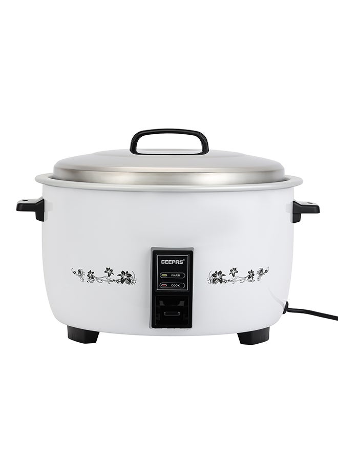 8 L Commercial Rice Cooker, Durable Construction, Removable Non-Stick Aluminum Pot, Cool Touch Handle, Includes Cook, Keep Warm Functions, With Stainless Steel Lid, Aluminum Inner Steamer, Perfect For Quinoa, Risotto, Vegetables, Soups, Sauces, Eggs, Etc. 2 Years Warranty Grc4322H 8 L 2500 W GRC4322H White