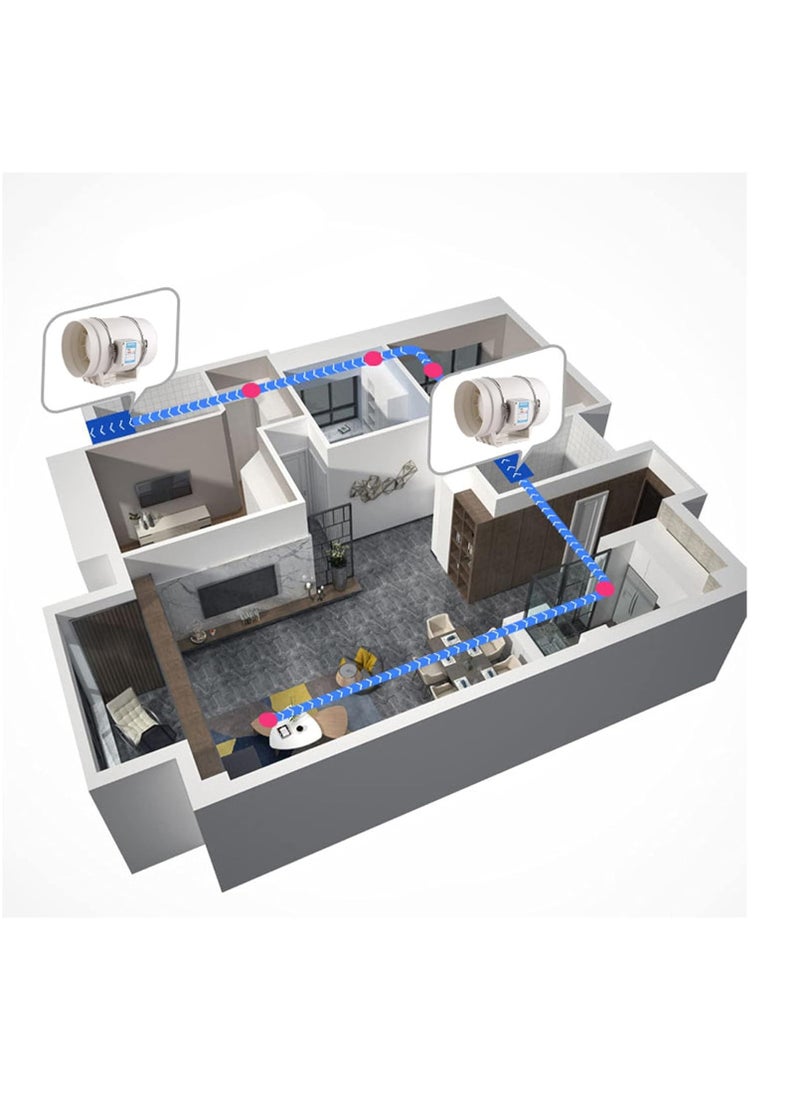 Fan Exhaust Fan Mix flow Blower And Air Booster Duct Exhaust Fan Ceiling Exhaust Duct Fan 100mm