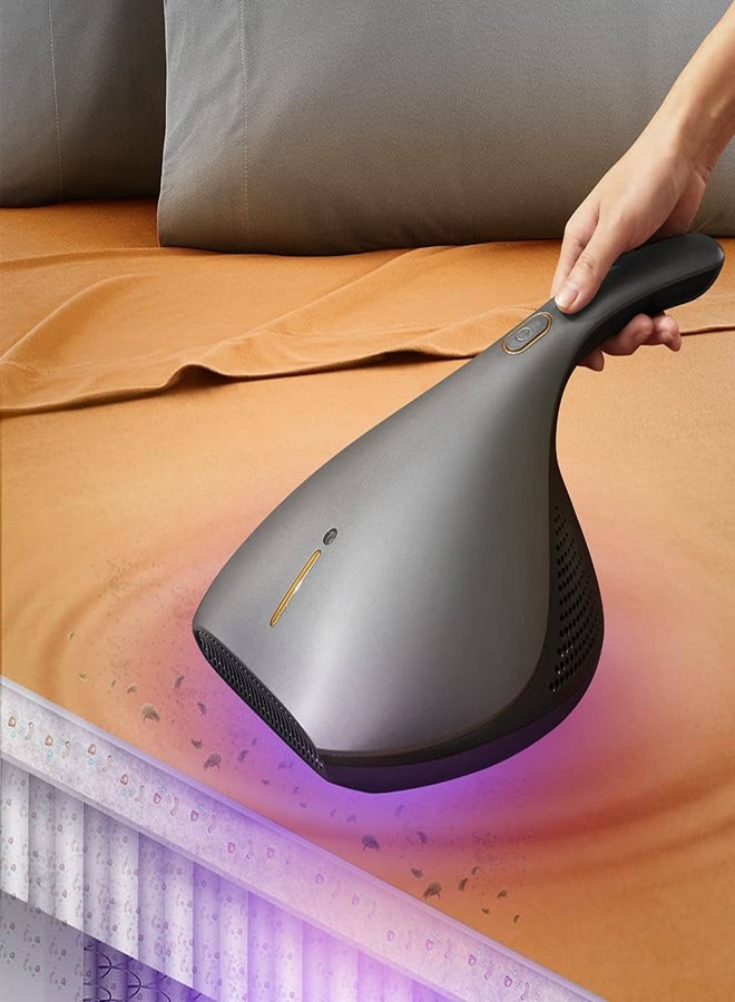 Lightweight Dust Mite Vacuum Cleaner Powerful  Suction with HEPA Filter and UV Sterilization Vacuum Controller For Bed & Sofa EX-919 Grey 0.2 L 450 W EX-919 Grey