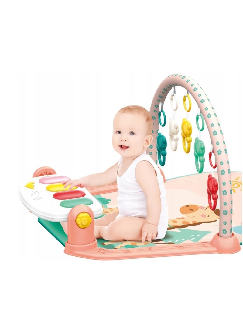Baybee Pedal Piano Baby Play Gym Mat for Babies Activity Playgym for Baby with 5 Hanging Toys  Rotatable Piano Baby Bedding Set Crawling mats for floor Baby Play Gym Mat for Babies