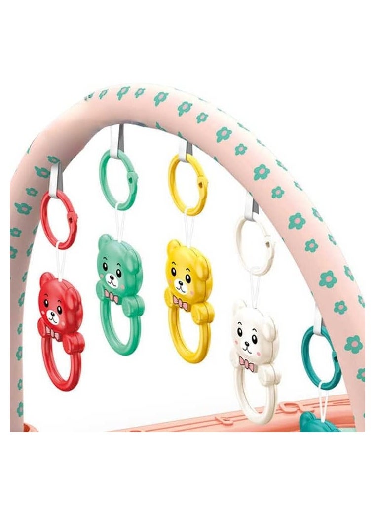Baybee Pedal Piano Baby Play Gym Mat for Babies Activity Playgym for Baby with 5 Hanging Toys  Rotatable Piano Baby Bedding Set Crawling mats for floor Baby Play Gym Mat for Babies