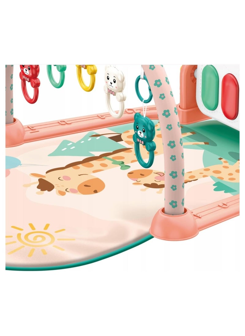 Baybee Pedal Piano Baby Play Gym Mat for Babies Activity Playgym for Baby with 5 Hanging Toys  Rotatable Piano Baby Bedding Set Crawling mats for floor Baby Play Gym Mat for Babies
