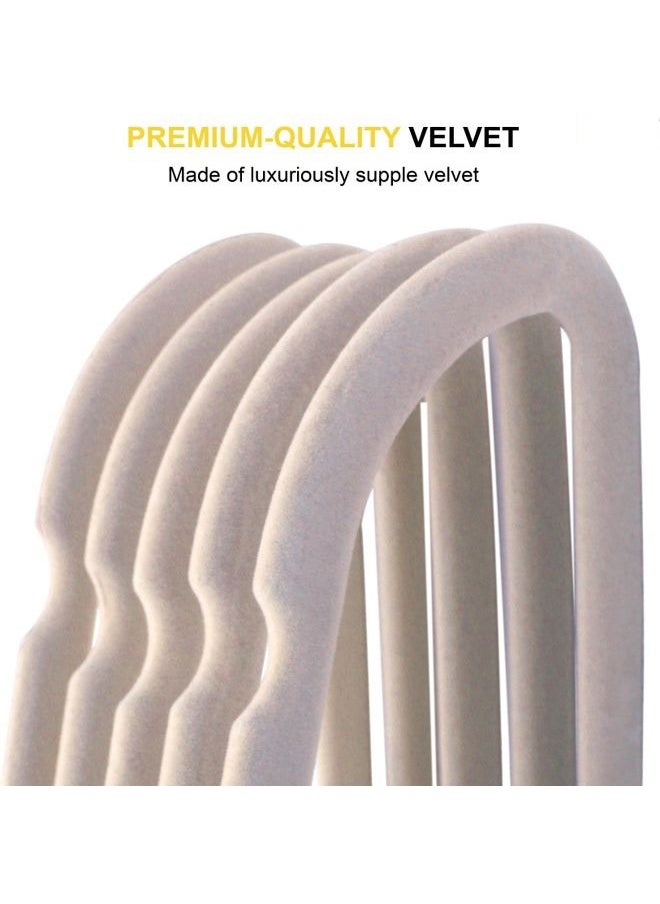 50-Piece Non-Slip Velvet Cloth Hanger Set, 50pcs Velvet Hangers, 42 Cm Clothes Hangers Non-Slip, Space Saving Felt Hangers For Pants, Coat, Suits, Shirt, Scarf