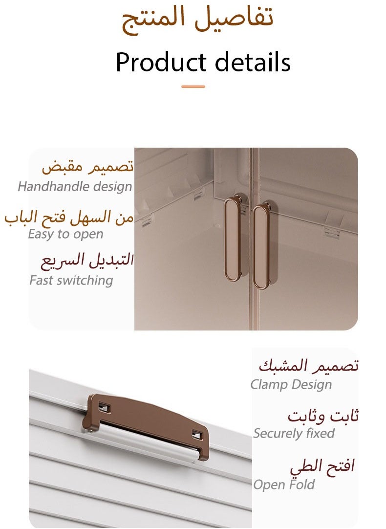Multi-layer Foldable Plastic Storage Drawer, Drawer Unit, Box, Plastic Organizing Cupboard,3 boxs