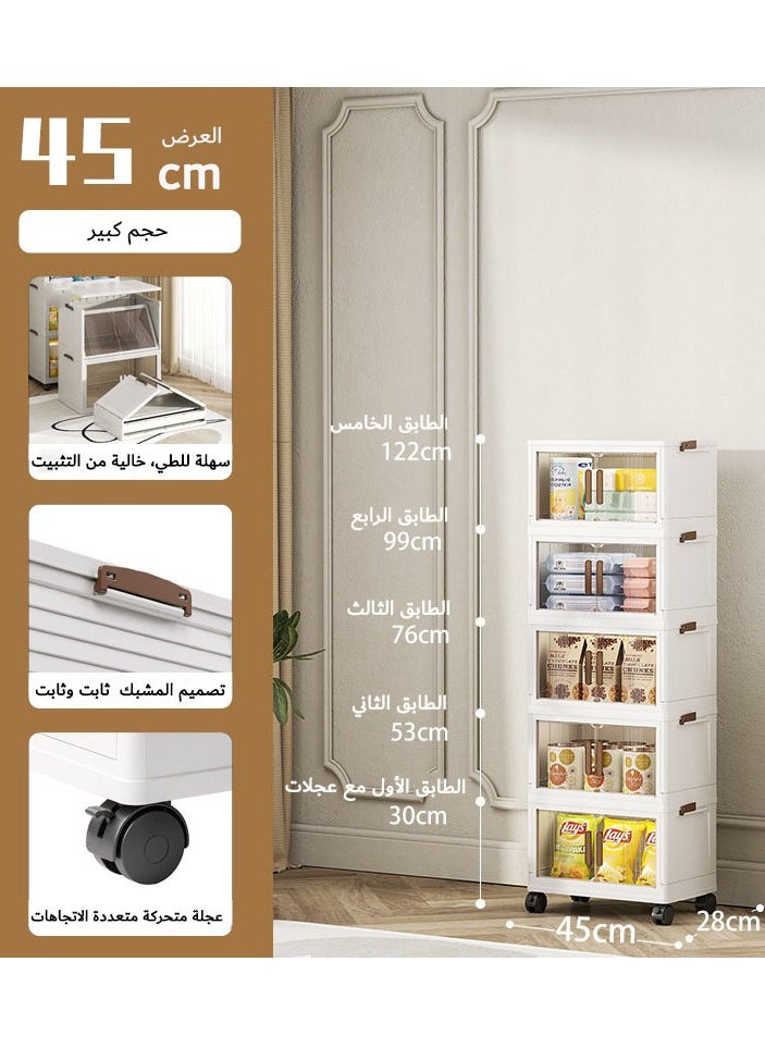 Multi-layer Foldable Plastic Storage Drawer, Drawer Unit, Box, Plastic Organizing Cupboard,3 boxs