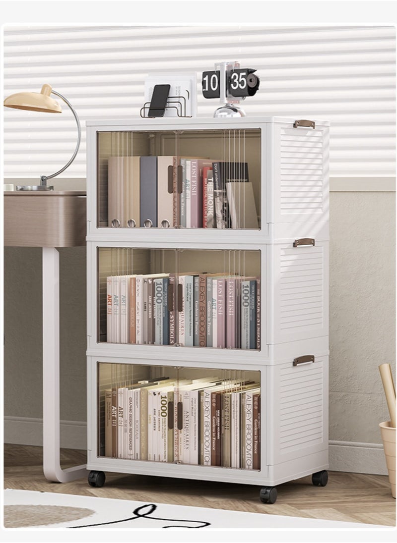Multi-layer Foldable Plastic Storage Drawer, Drawer Unit, Box, Plastic Organizing Cupboard,3 boxs