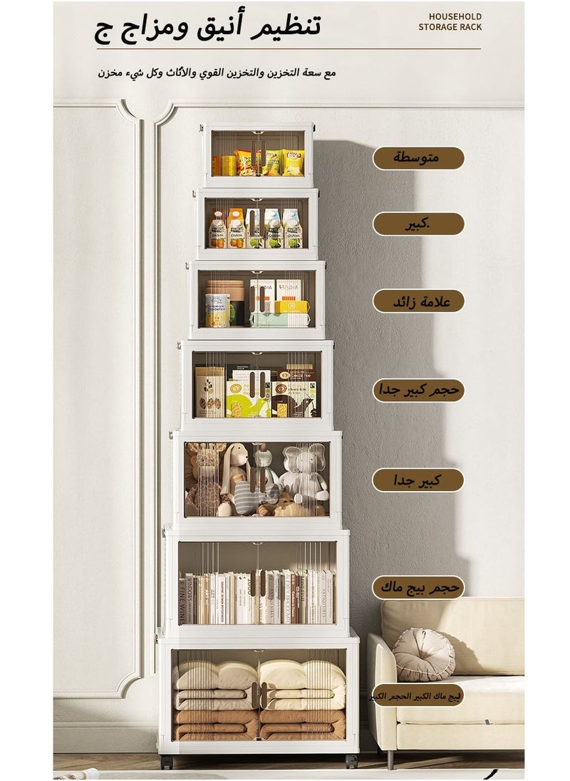 Multi-layer Foldable Plastic Storage Drawer, Drawer Unit, Box, Plastic Organizing Cupboard,3 boxs