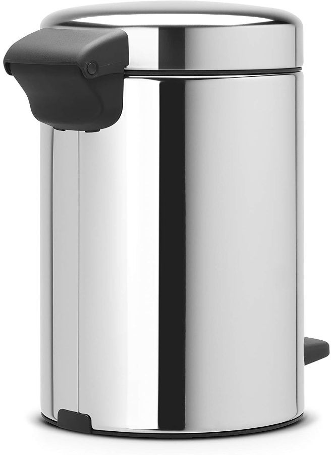 Pedal Bin Newicon With Plastic Inner Bucket Brilliant Steel 3Liters