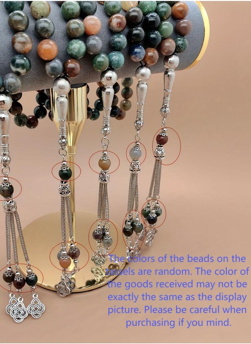 33 Natural Multicolored Prayer Beads/Tasbih