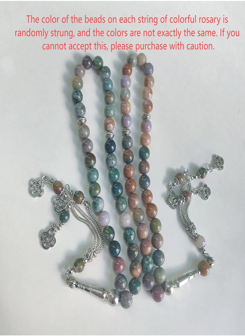 33 Natural Multicolored Prayer Beads/Tasbih