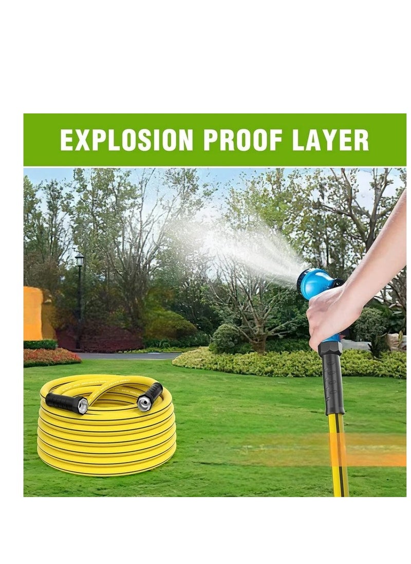Garden Water Hose Reinforced 3/4 Inch 50 Meter with Garden Shower and Reducers