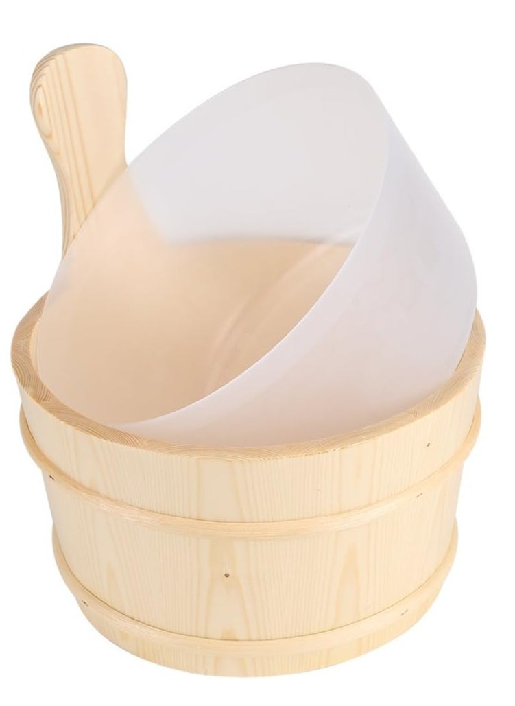 Wooden Sauna Bucket, Steaming Accessories 4L