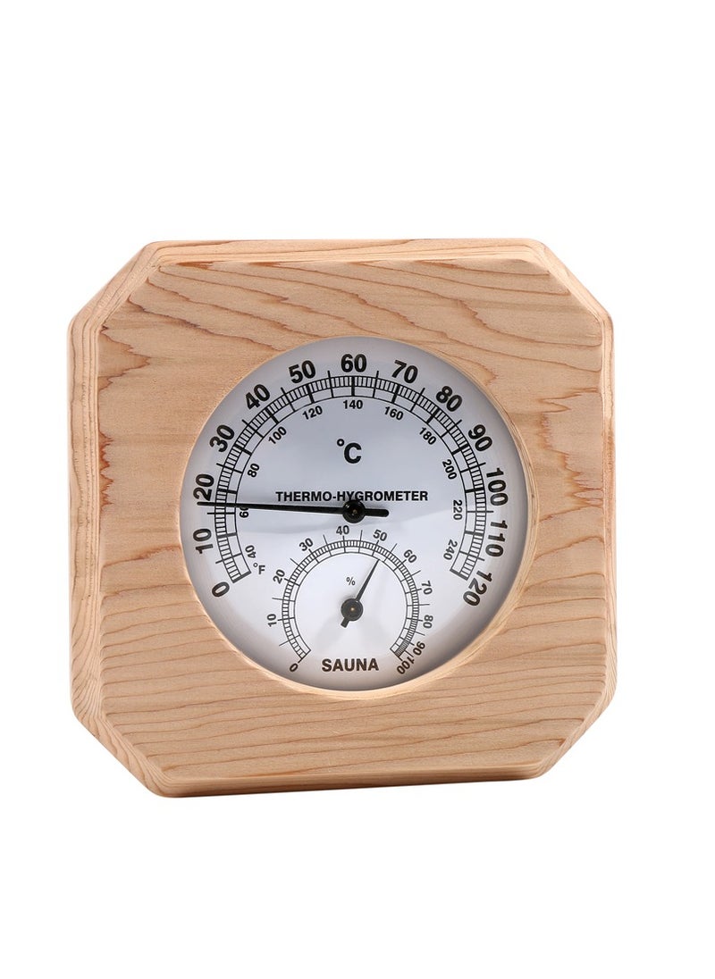 SAUNA WOODEN THERMO HYGROMETER