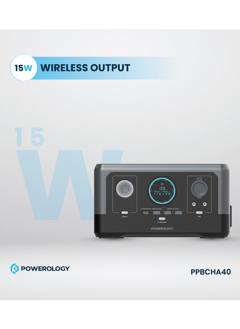 Portable Power Generator Fast Charging 76800mAh 300W - Black