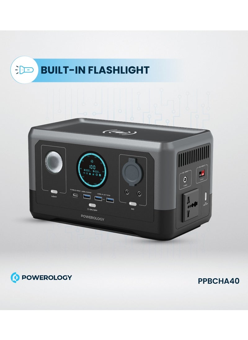 Portable Power Generator Fast Charging 76800mAh 300W - Black