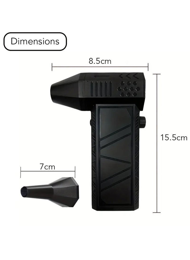 HEXAR® Portable Turbo Fan, 138000 Rpm Blower Fan, 8000mAh Battery Mini Wind Blower BBQ Fan, Efficient Cleaning for Cars Computers Keyboards Sofas, Type C Fast Charging with Storage Case