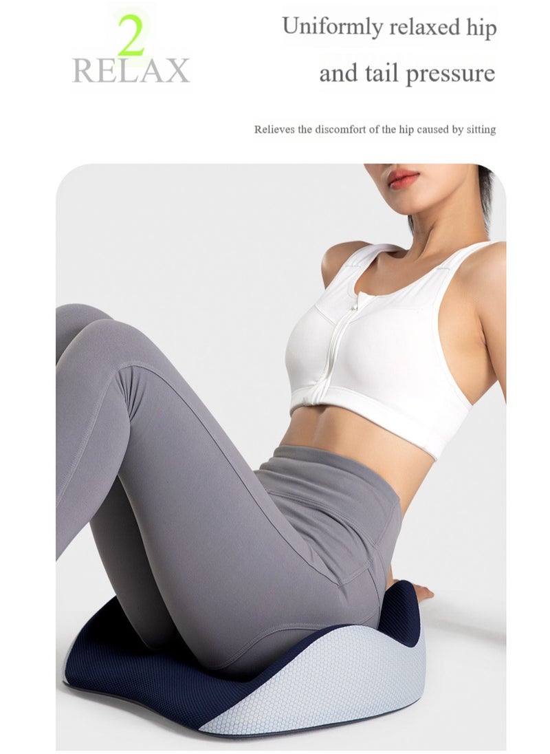 Ergonomic Memory Cotton Cushion, Supports The Waist, Reduces Pressure and Protects Buttocks,suit For Work and Relax Tailbone Orthopedic