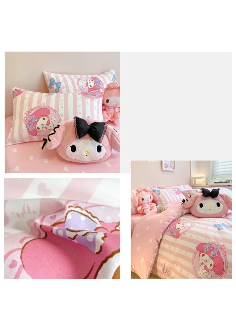 4-Piece Melody Cotton Comfortable Set Bed Sheet Set Children'S Day Gift Birthday Gift 200X230cm