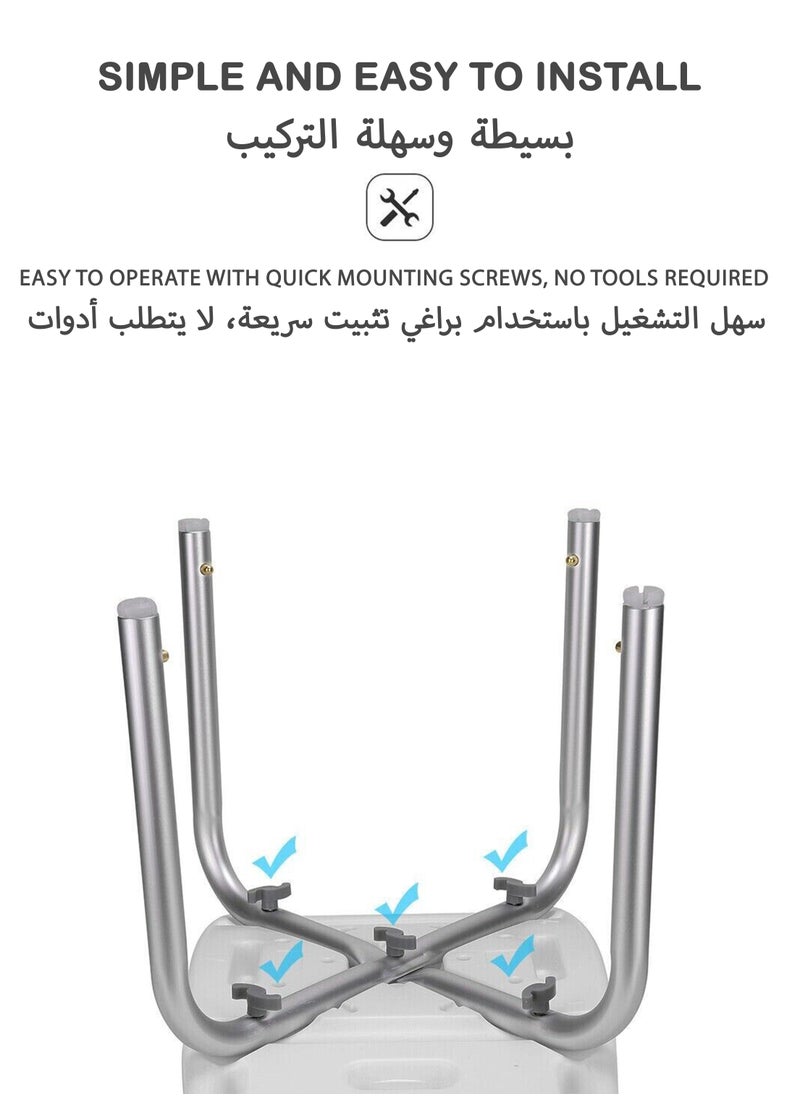 Shower Chair Stool Adjustable Nonslip Bathing Bench For Elderly Disabled Lightweight Anti Slip Shower Seat Medical Toilet Seat Bathroom  Bathtub Safety For Senior Injured Pregnant