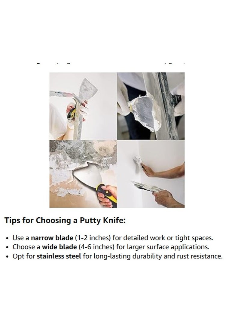 Putty Knife, 4Pcs Spackle Knife Set