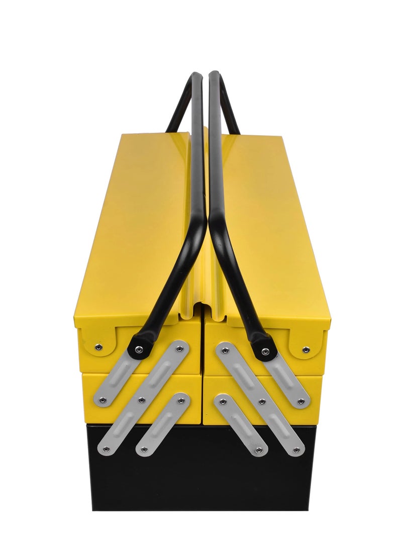 Metal 2 Drawer Tool Box Black Yellow