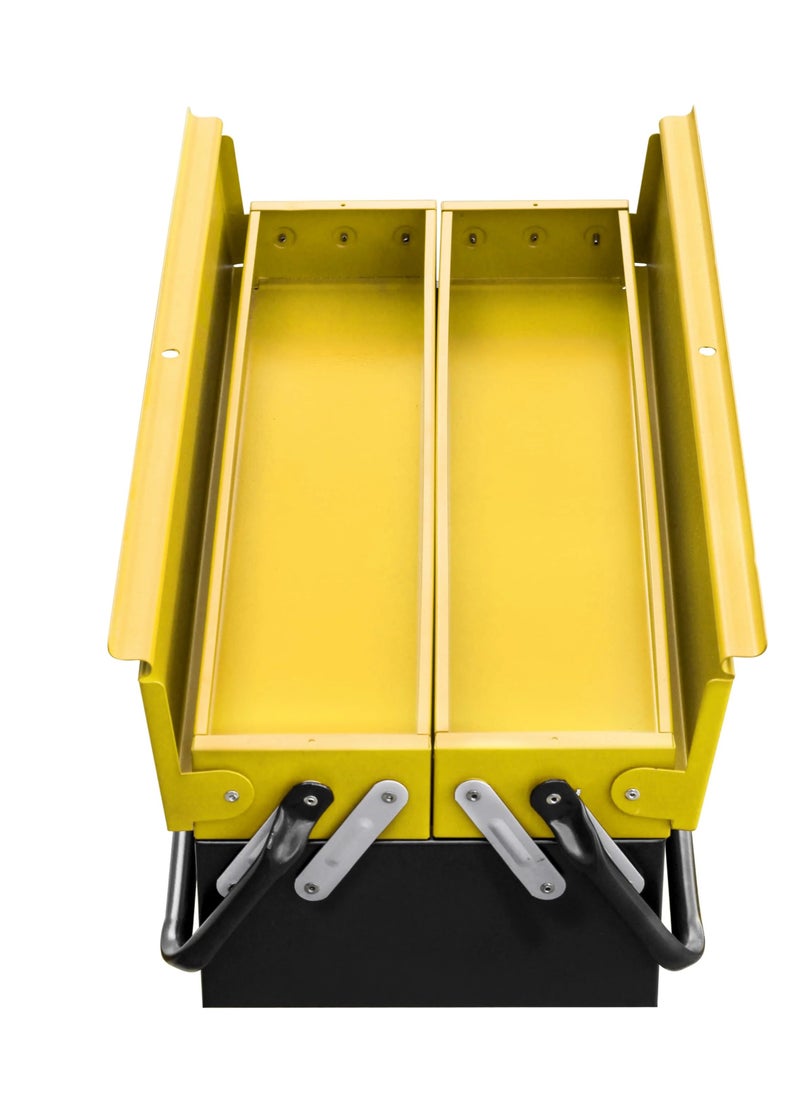Metal 2 Drawer Tool Box Black Yellow