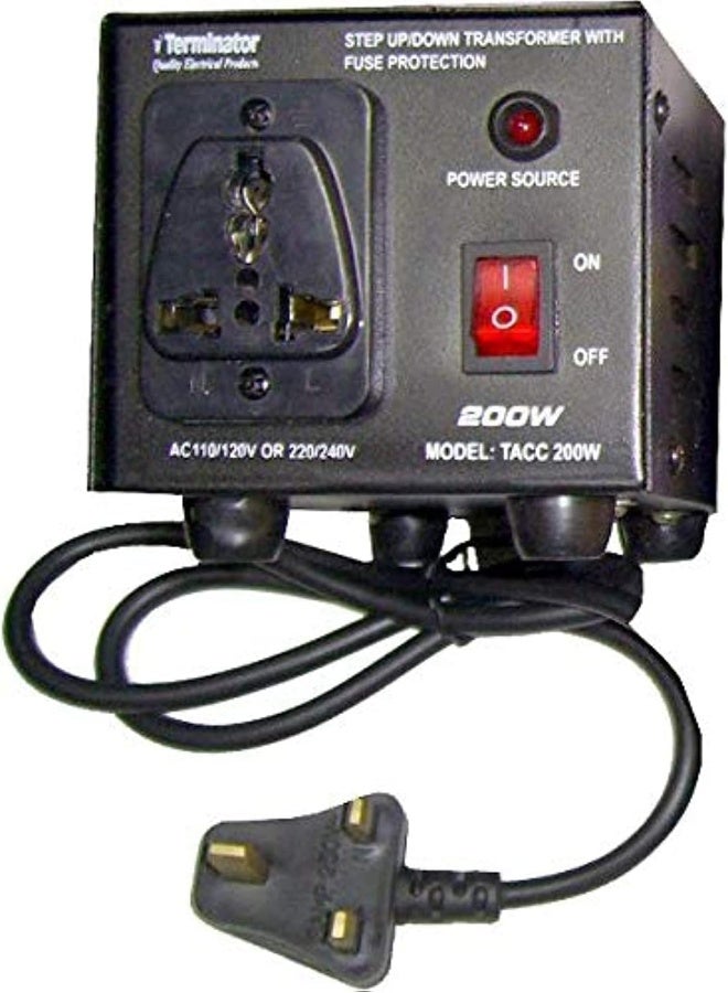 AC To AC Dual Voltage Converter Black