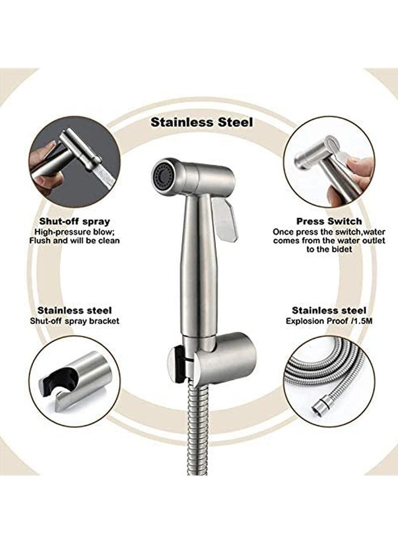 4 Pcs Bidet Toilet Sprayer Set Handheld Bidet Sprayer Kit Bathroom Hand shower for Self Cleaning