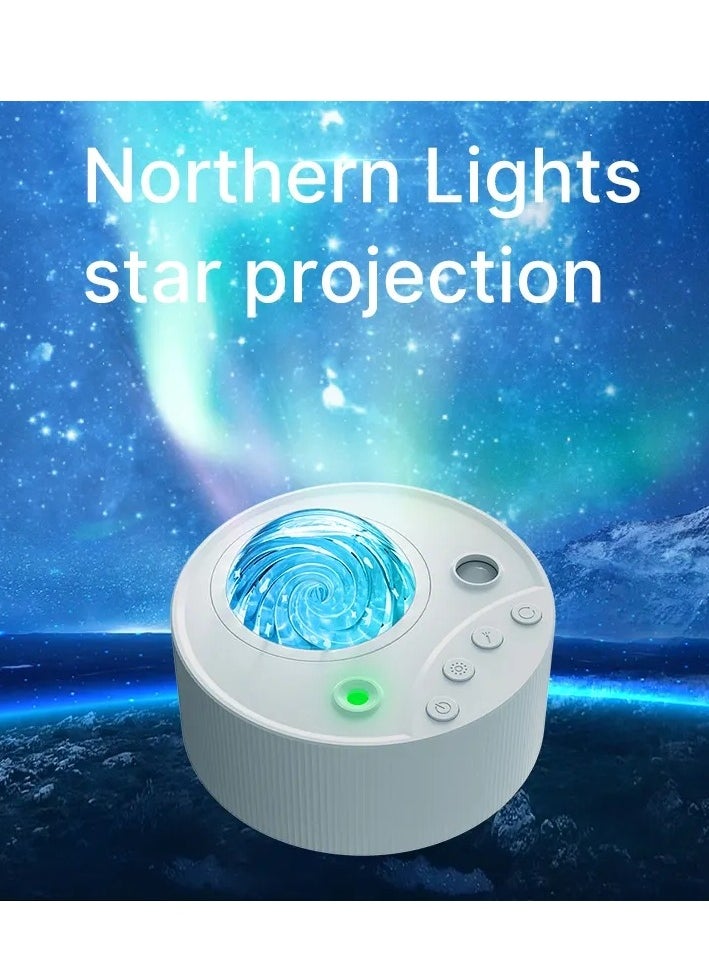 New 3D Visual Aurora Moon Star Projection Lamp Romantic Starry Music Laser Atmosphere Lamp with Remote Controller