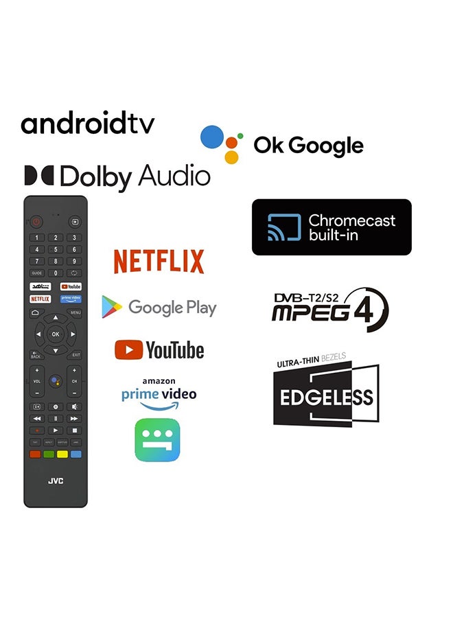 70 inch Edgeless 4K UHD Official Google Certified Android Smart TV With Dolby Audio , Chrome Cast Built In and 