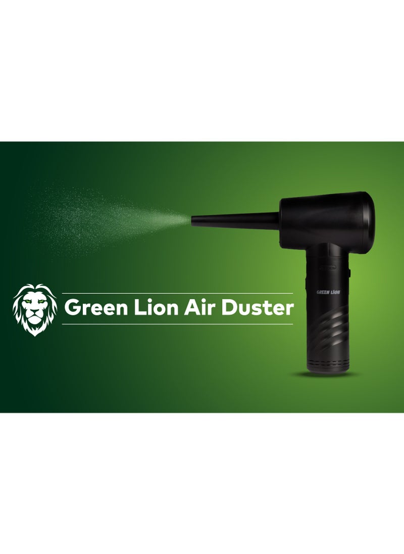 Air Duster Cordless Portable Lightweight Design Powerful Vacuum and Air Blower / Widely Compatible / ABS Material / USB Charging / 2000mAh x3pcs - Black