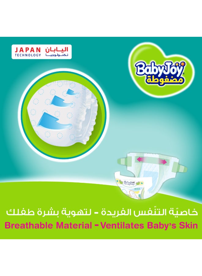 2X Compressed Diamond Pad Diaper, Size 2, Small, 3.5-7 Kg, Mega Box, 252 Diapers