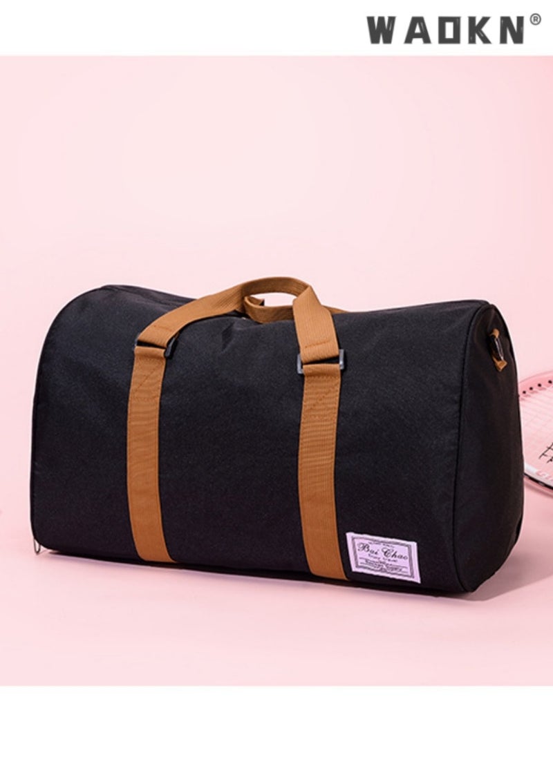 Unisex New Canvas Travel Bag Shoulder Bag Large Capacity Sports Fitness Bag Fashion Portable Short-distance Business Travel Light Luggage