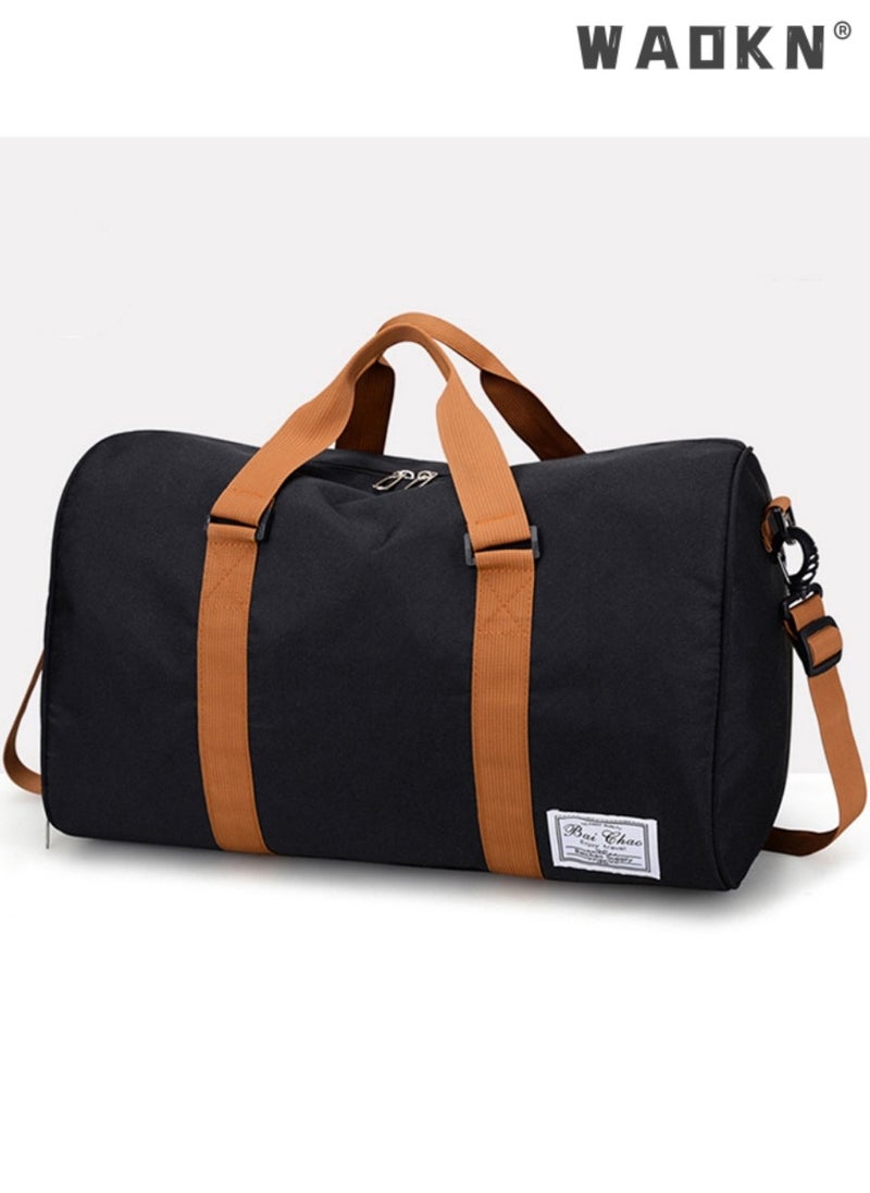 Unisex New Canvas Travel Bag Shoulder Bag Large Capacity Sports Fitness Bag Fashion Portable Short-distance Business Travel Light Luggage