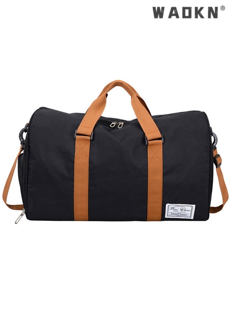 Unisex New Canvas Travel Bag Shoulder Bag Large Capacity Sports Fitness Bag Fashion Portable Short-distance Business Travel Light Luggage