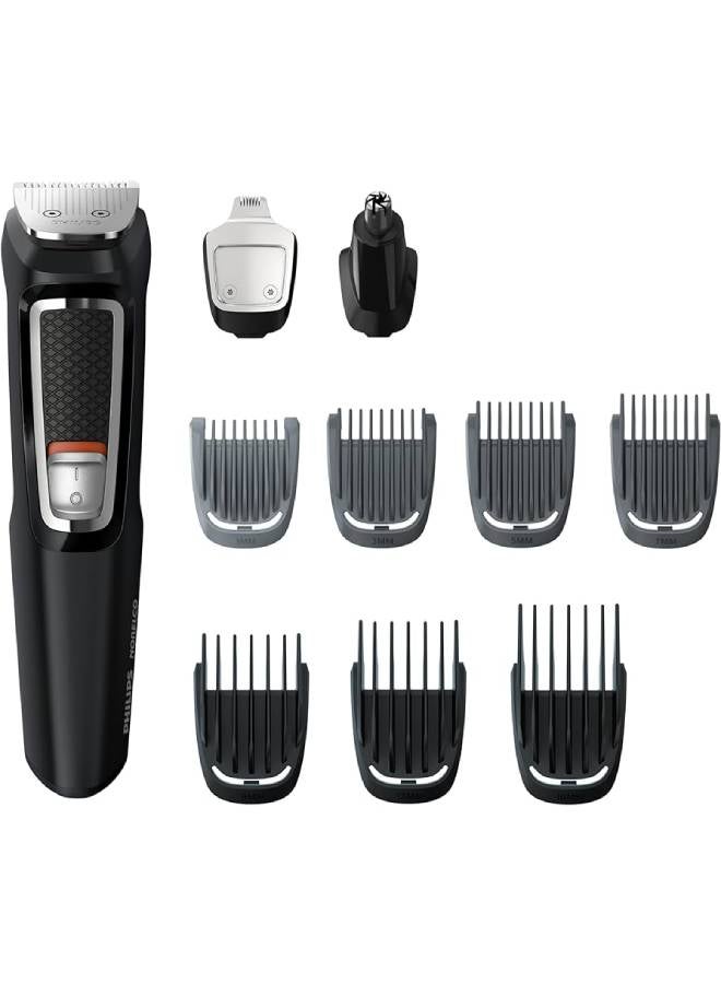 Norelco Multi Groomer All-in-One Trimmer Series 3000-13 Piece Mens Grooming Kit for Beard, Face, Nose, Ear Hair Trimmer and Hair Clipper - No Blade Oil Needed, MG3740/40