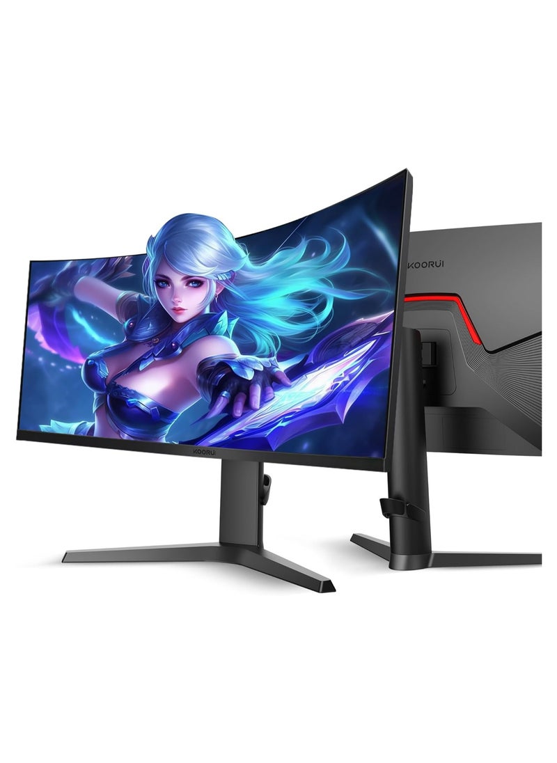 34-Inch VA WQHD Curved Gaming Monitor, 165Hz Refresh Rate, 21:9 Aspect Ratio, 1ms Refresh Rate, FreeSync/G-Sync Technology, VESA Compatible, DP1.2/DP1.4, Black | 34E6UC