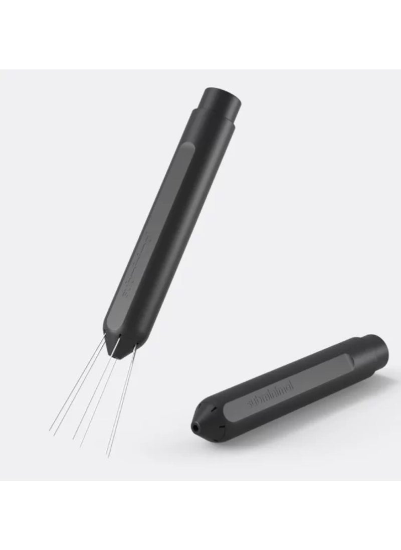 Flick WDT Tool -Pen Design- Espresso Making Tool- Fine Needles Spring-Loaded Auto Hide Needles ,Safe Easy To Use ,Dual Stand In The Box - Black