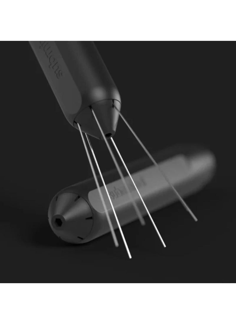 Flick WDT Tool -Pen Design- Espresso Making Tool- Fine Needles Spring-Loaded Auto Hide Needles ,Safe Easy To Use ,Dual Stand In The Box - Black